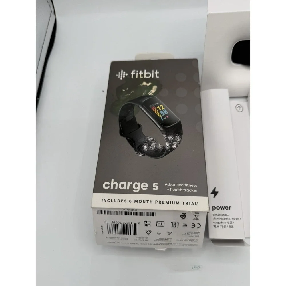 Fitbit Charge 5 Activity Tracker - Black Tested New Charger No charging box